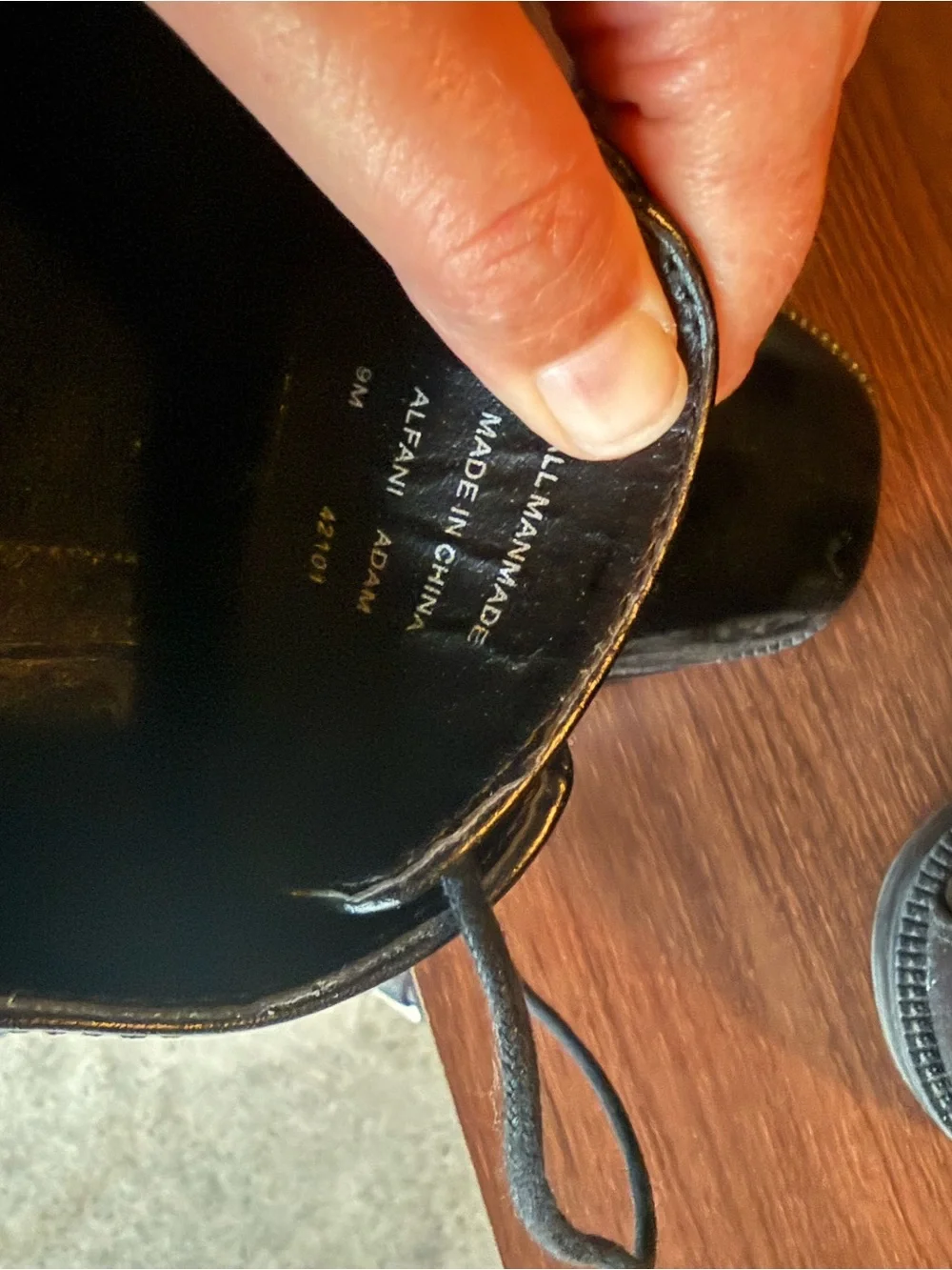 Alfani Black Leather Lace-Up Cap-Toe Oxfords